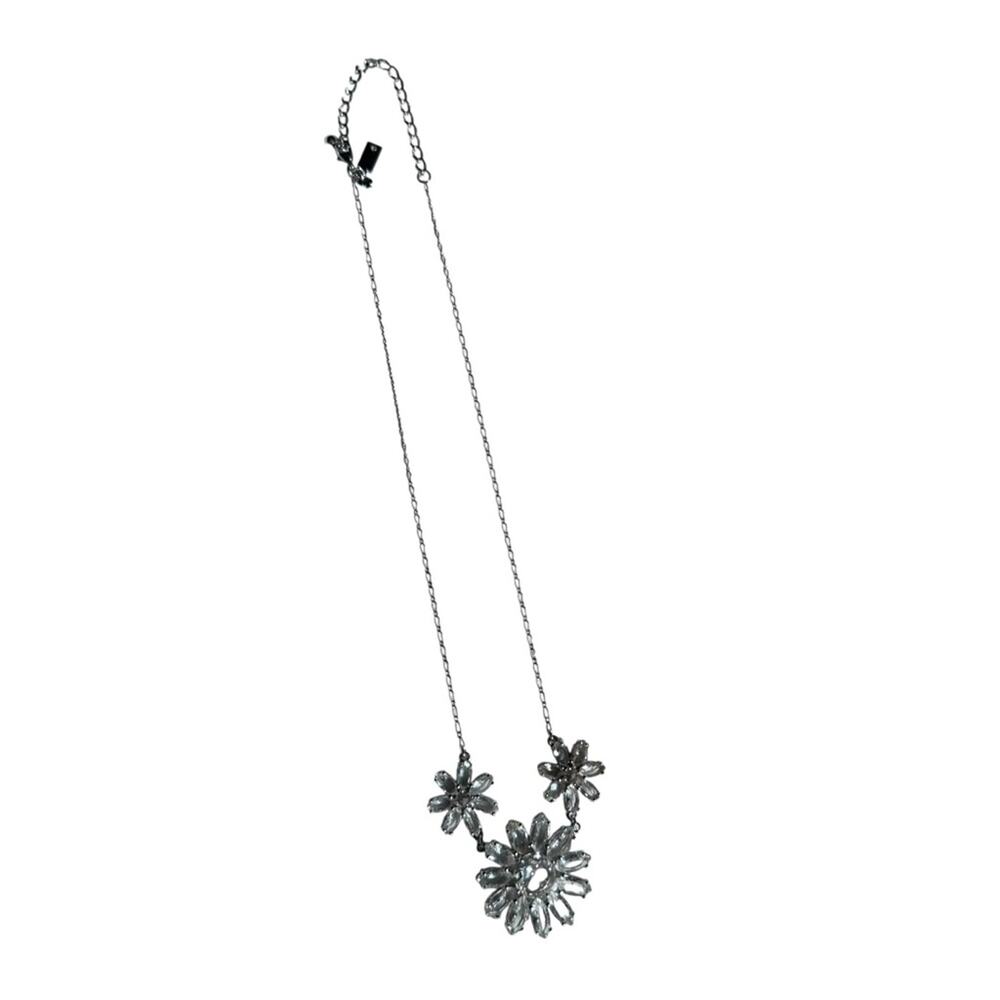 Kate Spade - Crystal Garden Silver Floral Necklace, EUC - Picture 3 of 6